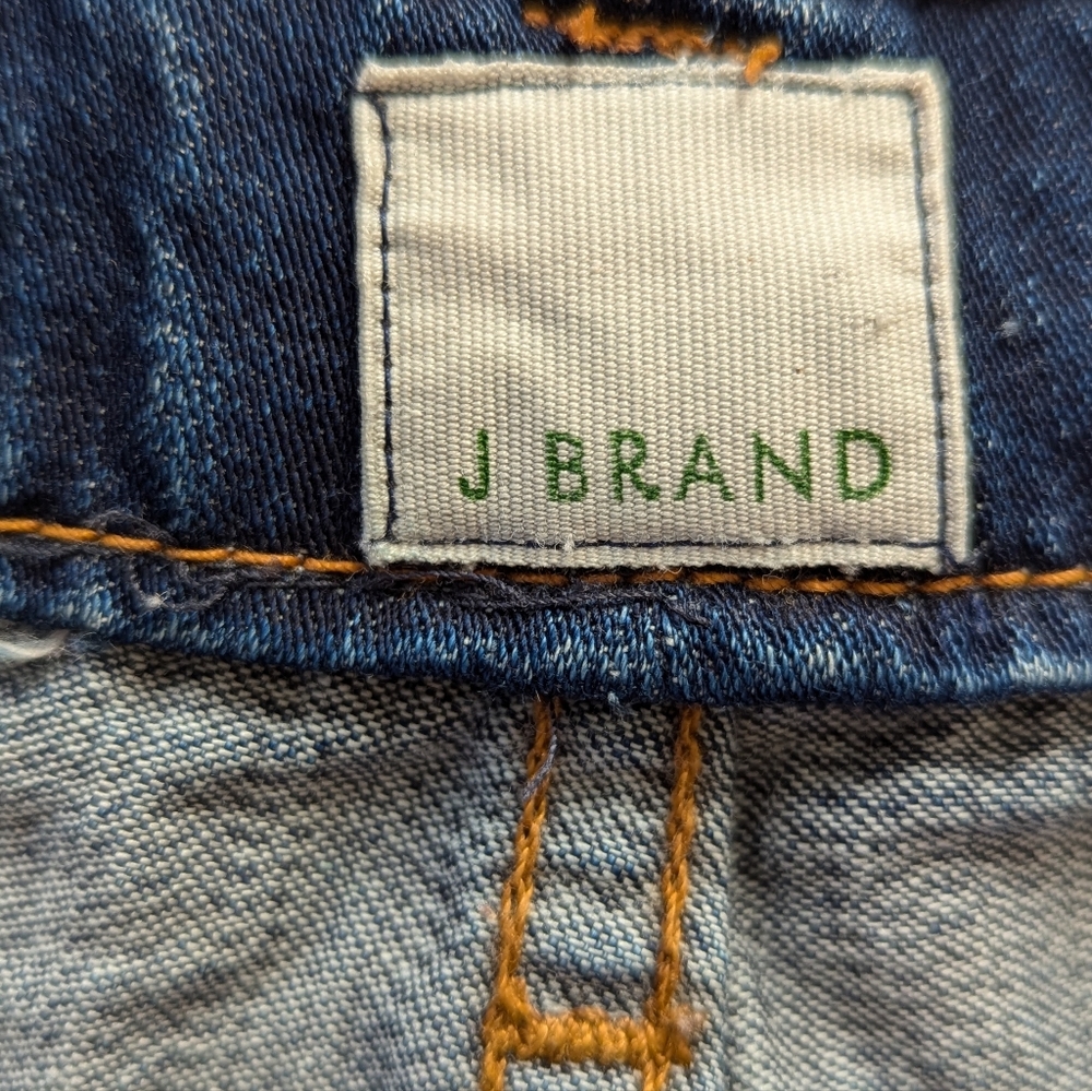 J BRAND blue denim jeans wide leg culotte crop length Sz 30 cut#839 *EUC